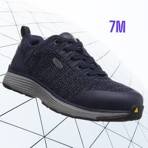 Keen Womens size 7M Sparta Blue Grey Alloy Toe Work Shoes ~ runs small